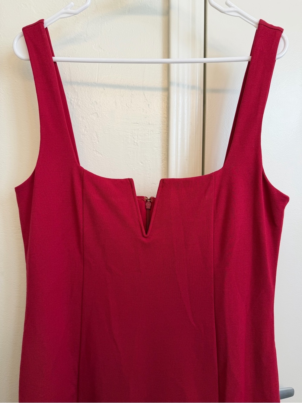Lovers + Friends Draya Mini Dress Red V-Notch Bodycon Mini Dress Size Large - Picture 4 of 10
